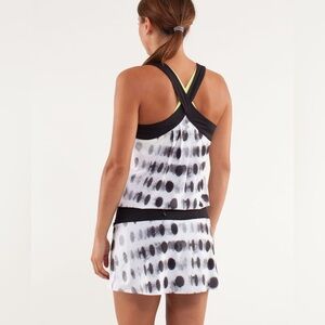lululemon athletica White & Black Tie-Dye Active Romper